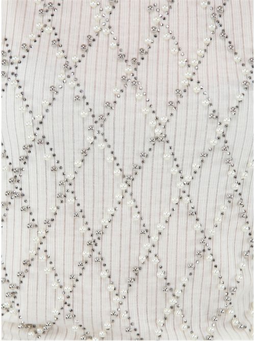 Top in maglia misto cotone con perle TWINSET | TP2710/00282